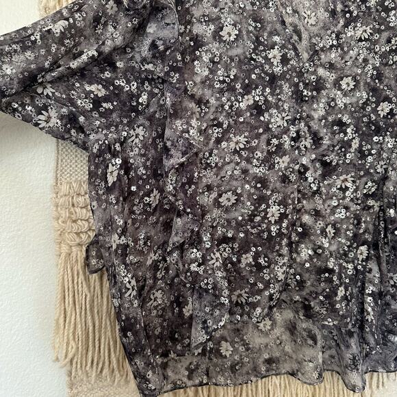 The Kooples Metallic Flutter Blouse - Picture 6 of 9